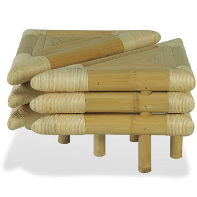 vidaXL Mesas-de-cabeceira 2 pcs 60x60x40 cm em bambu natural
