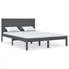 vidaXL Estrutura cama pequena casal 120x190 cm pinho maci&ccedil;o cinza