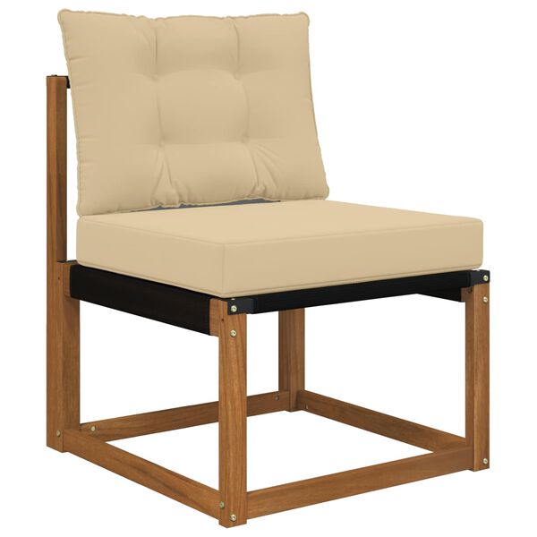 vidaXL Almofada para Sof&aacute; Externo 2 pcs Bege Poli&eacute;ster