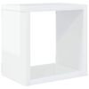 vidaXL Prateleiras parede forma de cubo 6pcs 22x15x22 cm branco brilh.