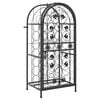 vidaXL Garrafeira para 33 garrafas 45x36x100 cm ferro forjado preto
