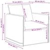 vidaXL Conjunto de Sof&aacute;s 2 pcs Cinzento-Escuro 156 x 82 x 85 cm Tecido