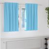 vidaXL Cortinas Blackout com Argolas 2 pcs Azul Claro 140 x 140 cm