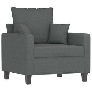 vidaXL Poltrona 60 cm tecido cinzento-escuro