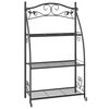 vidaXL Suporte para flores 56x30x96 cm a&ccedil;o preto