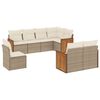 vidaXL 8 pcs conjunto de sof&aacute;s p/ jardim com almofad&otilde;es vime PE bege
