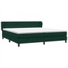 vidaXL Cama com molas/colch&otilde;es 180x220 cm veludo verde-escuro
