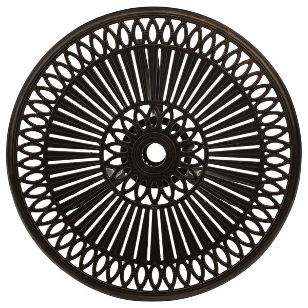 vidaXL Mesa de jardim 62x62x65 cm alumínio fundido bronze