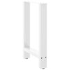 vidaXL P&eacute;s para mesa de jantar , 2 pe&ccedil;as, 50x (72-73) cm, branco, a&ccedil;o
