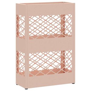 vidaXL Suporte para Guarda-chuva de chuva Rosa 28 x 12 x 41 cm A&ccedil;o