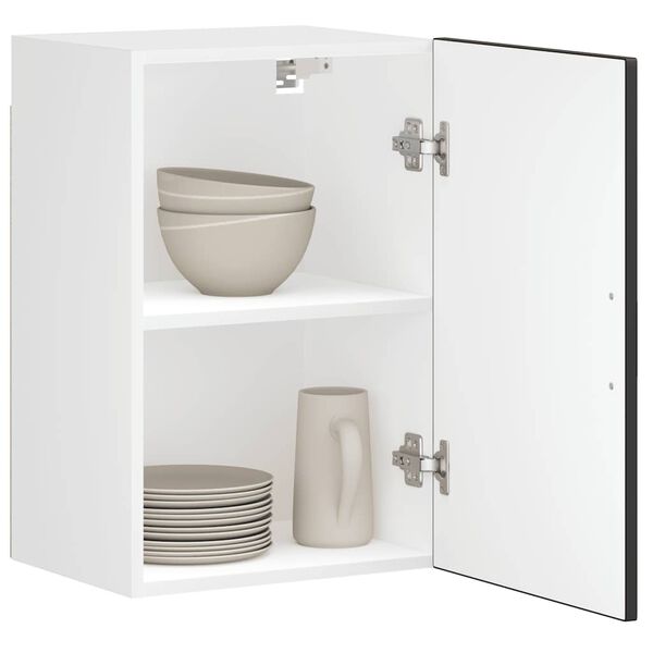 vidaXL Arm&aacute;rio de parede de cozinha&nbsp;Porto madeira projetada preta