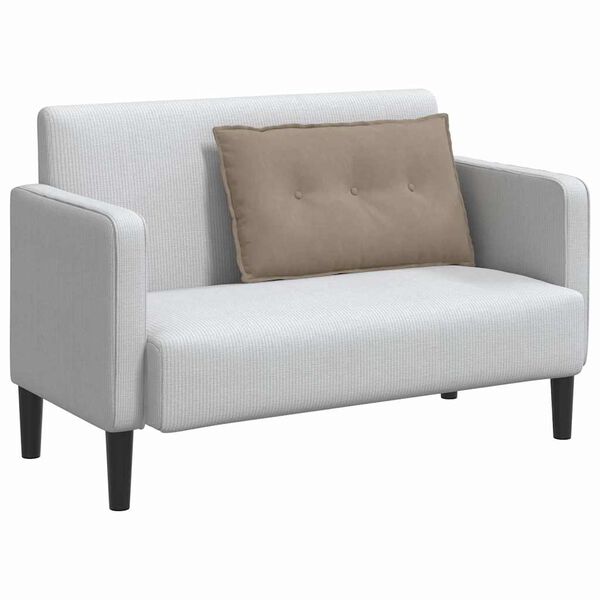 vidaXL Travesseiro para Costas Cinzento-acastanhado 80 x 50 cm