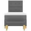 vidaXL Cama Box com colch&atilde;o Cinzento escuro 90 x 200 cm tecido