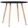 vidaXL Mesa de jantar 90x73,5 cm MDF cor preto e carvalho