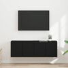 vidaXL Arm&aacute;rio de TV de Parede 2 pcs Preto 59,5 x 31 x 40 cm