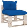vidaxL Conjunto lounge de paletes p/ jardim 6 pcs c/ almofad&otilde;es pinho