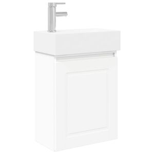 vidaXL Conjunto de M&oacute;veis de Banheiro com Torneira Branco