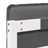 vidaXL Cabeceira estofada com cabeceira Branco e Cinza Claro 150 cm