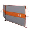 vidaXL Corta-vento de campismo 344x120 cm impermeável cinza/laranja