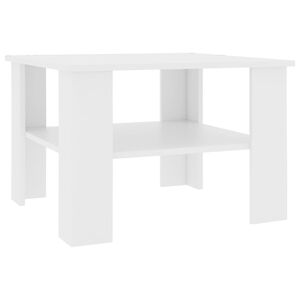 vidaXL Mesa de centro 60x60x42 cm derivados de madeira branco