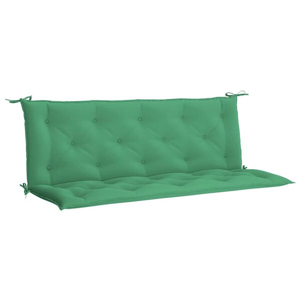 vidaXL Almofadão p/ banco jardim 150x(50+50)x7cm tecido oxford verde