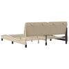 vidaXL Estrutura de cama sem colch&atilde;o 180x200 cm tecido cor creme