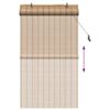 vidaXL Estores de rolo com cortinas Manual Natura 90 x 160 cm Bambu