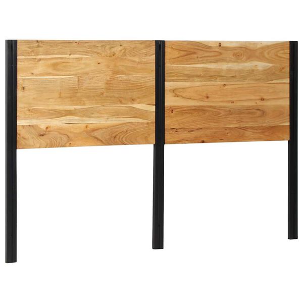 vidaXL Cabeceira de cama 160 cm madeira de ac&aacute;cia maci&ccedil;a/ferro