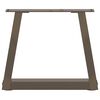 vidaXL P&eacute;s para mesa de centro em formato de V, 2 pe&ccedil;as, a&ccedil;o natural, 40x(30-31,3) cm, a&ccedil;o