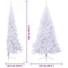 vidaXL &Aacute;rvore de Natal Artificial com 300 LEDs Branco 240 cm PVC e A&ccedil;o