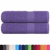 vidaXL Toalhas de m&atilde;os FROGN 2 pcs 50x100 cm 360 g/m&sup2; roxo