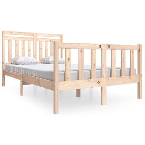 vidaXL Estrutura de cama 140x200 cm madeira maci&ccedil;a