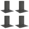 vidaXL &Acirc;ncora de Solo Redonda 4 pcs Antracite 15 x 15 x 15 cm Metal
