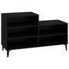 vidaXL Sapateira 102x36x60 cm derivados de madeira preto