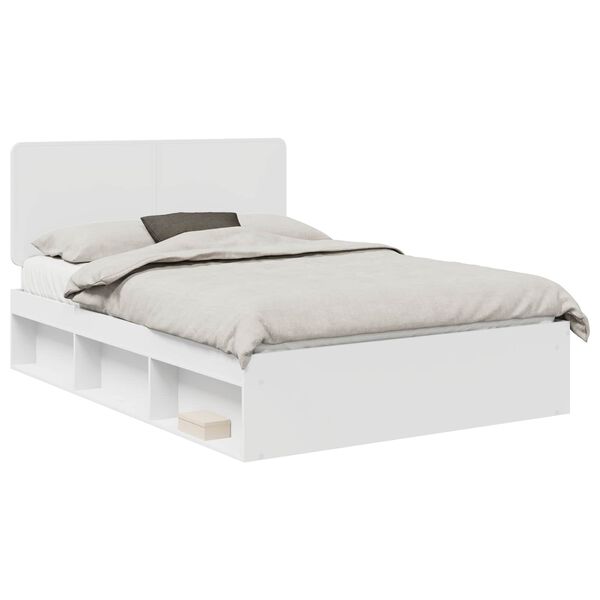 vidaXL Estrutura da Cama com cabeceira Branco 160 x 200 cm