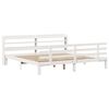 vidaXL Estrutura de cama c/ cabeceira sem colch&atilde;o 180x200 cm branco