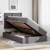 vidaXL Cama com arruma&ccedil;&atilde;o e LED Cinzeto 120 x 200 cm Couro Sint&eacute;tico