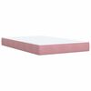 vidaXL Cama boxspring com colch&atilde;o 120x200 cm veludo rosa