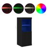 vidaXL Aparador LED Carvalho Preto 41 x 37 x 100 cm