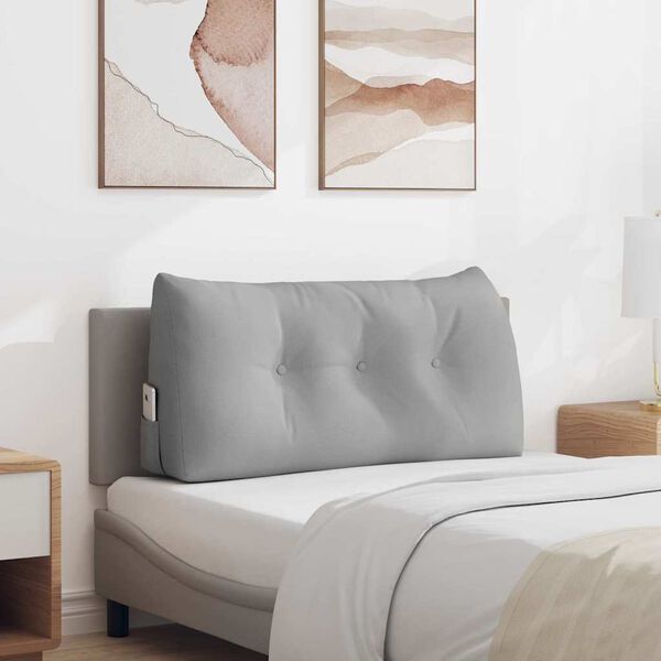 vidaXL Travesseiro para Costas Cinza Nuvem 100 x 24 x 50 cm tecido