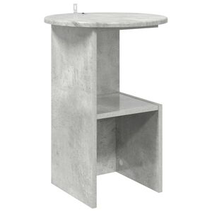 vidaXL Mesa Lateral Cinzento Cimento &Oslash; 39,5 x 55 cm