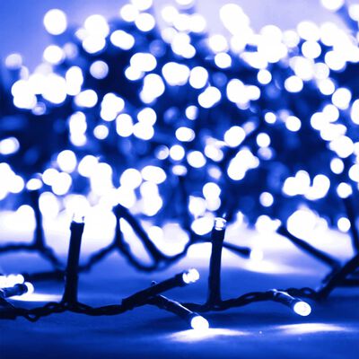 vidaXL Cordão de luzes compacto 400 luzes LED 13 m PVC azul