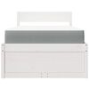 VidaXL Cama com gavetas e colch&atilde;o 90x200 cm pinho maci&ccedil;o branco