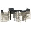vidaXL Conjunto de Jantar para Jardim 5 unid. Cinzento-claro
