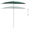 vidaXL Guarda-sol semicircular com mastro 180x90 cm verde