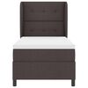 vidaXL Cama Box com colch&atilde;o Castanho escuro 80 x 200 cm tecido