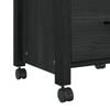 vidaXL Carrinho de Cozinha Liso Preto