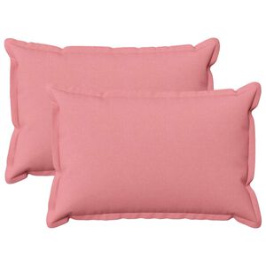 vidaXL Capa almofada 2 pcs HOUTEN Rosa 40 x 60 cm Linho Sint&eacute;tico