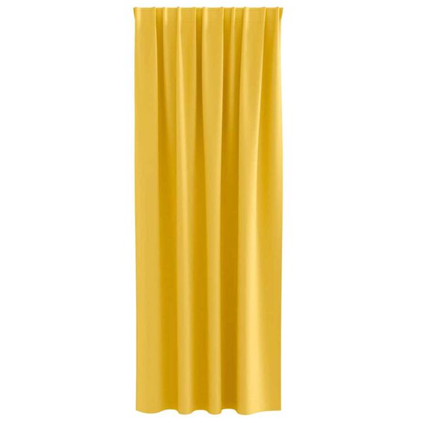 vidaXL Cortinas Blackout com Argolas 2 pcs Amarelo Mostarda