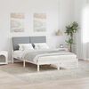 vidaXL Estrutura da cama Branco e cinza claro 160 x 200 cm